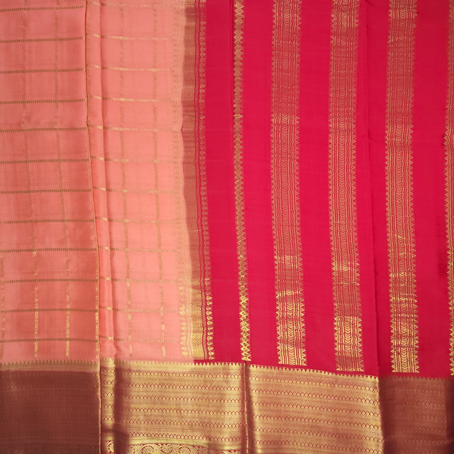 PURE MYSORE CREPE SILK CHECKS | VSFCS108