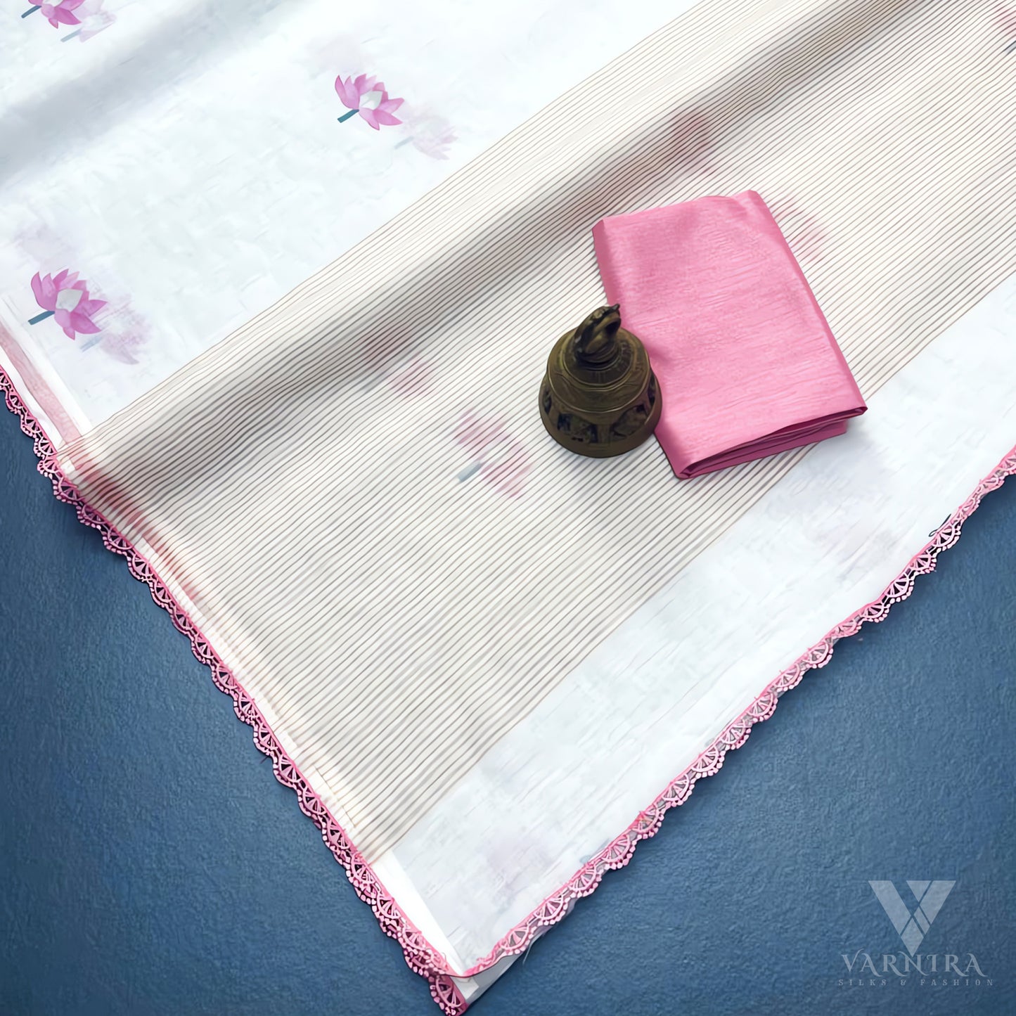 PLAIN LINEN SAREE | VSFLC156