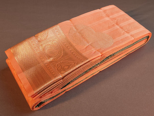 KANCHI SEMI SILK SILVER ZARI SAREE | VSFSF036