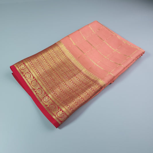 PURE MYSORE CREPE SILK CHECKS | VSFCS108