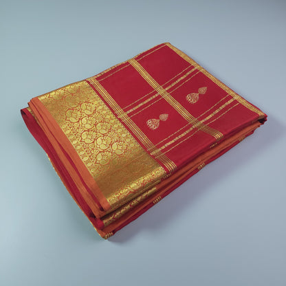 HALF N HALF PURE MYSORE CREPE SILK | VSFCS098