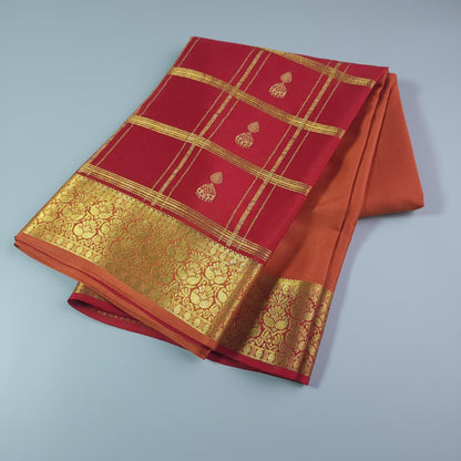 HALF N HALF PURE MYSORE CREPE SILK | VSFCS098