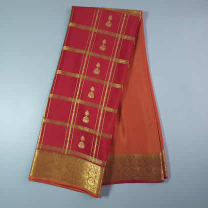 HALF N HALF PURE MYSORE CREPE SILK | VSFCS098