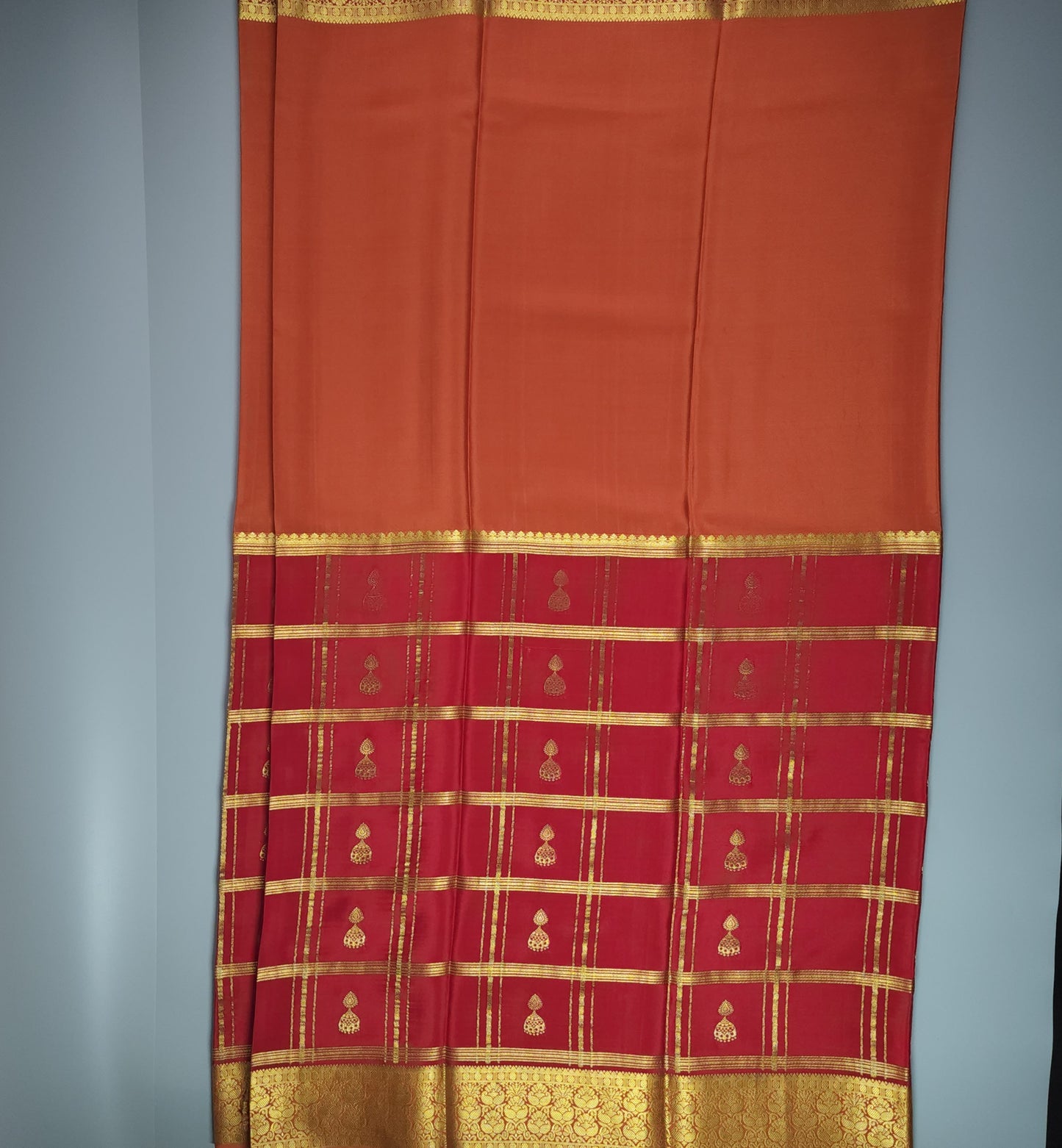 HALF N HALF PURE MYSORE CREPE SILK | VSFCS098