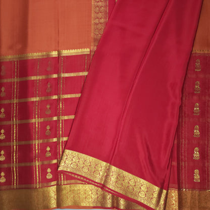 HALF N HALF PURE MYSORE CREPE SILK | VSFCS098