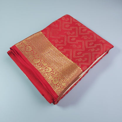 HALF N HALF PURE MYSORE CREPE SILK | VSFCS099