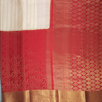 HALF N HALF PURE MYSORE CREPE SILK | VSFCS099