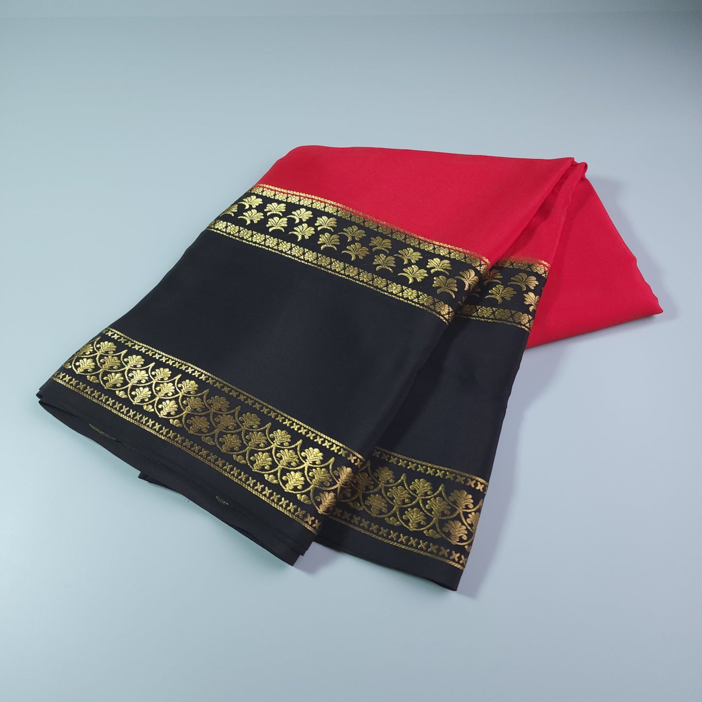 3D BENTEX BORDER PURE MYSORE CREPE SILK | VSFCS107