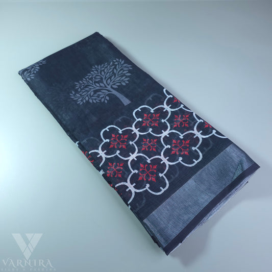 SOFT LINEN SAREE | VSFLS116