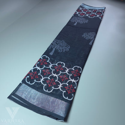 SOFT LINEN SAREE | VSFLS116
