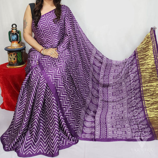 AJRAKH MODAL SILK SAREE | VSFMO188
