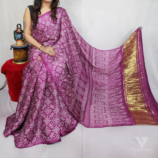 AJRAKH MODAL SILK SAREE | VSFMO190