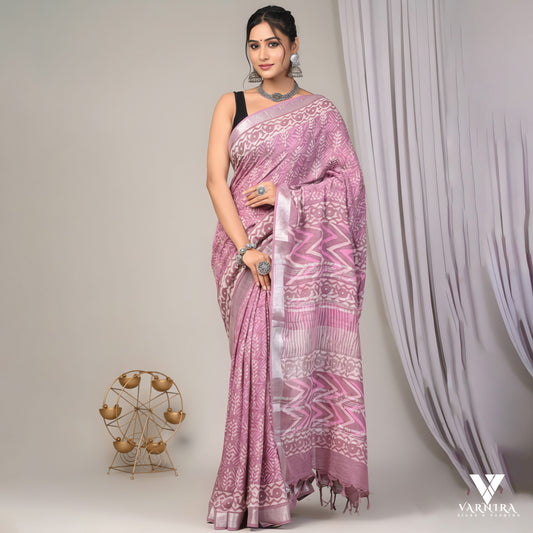 LINEN COTTON SAREES | VSFLC144